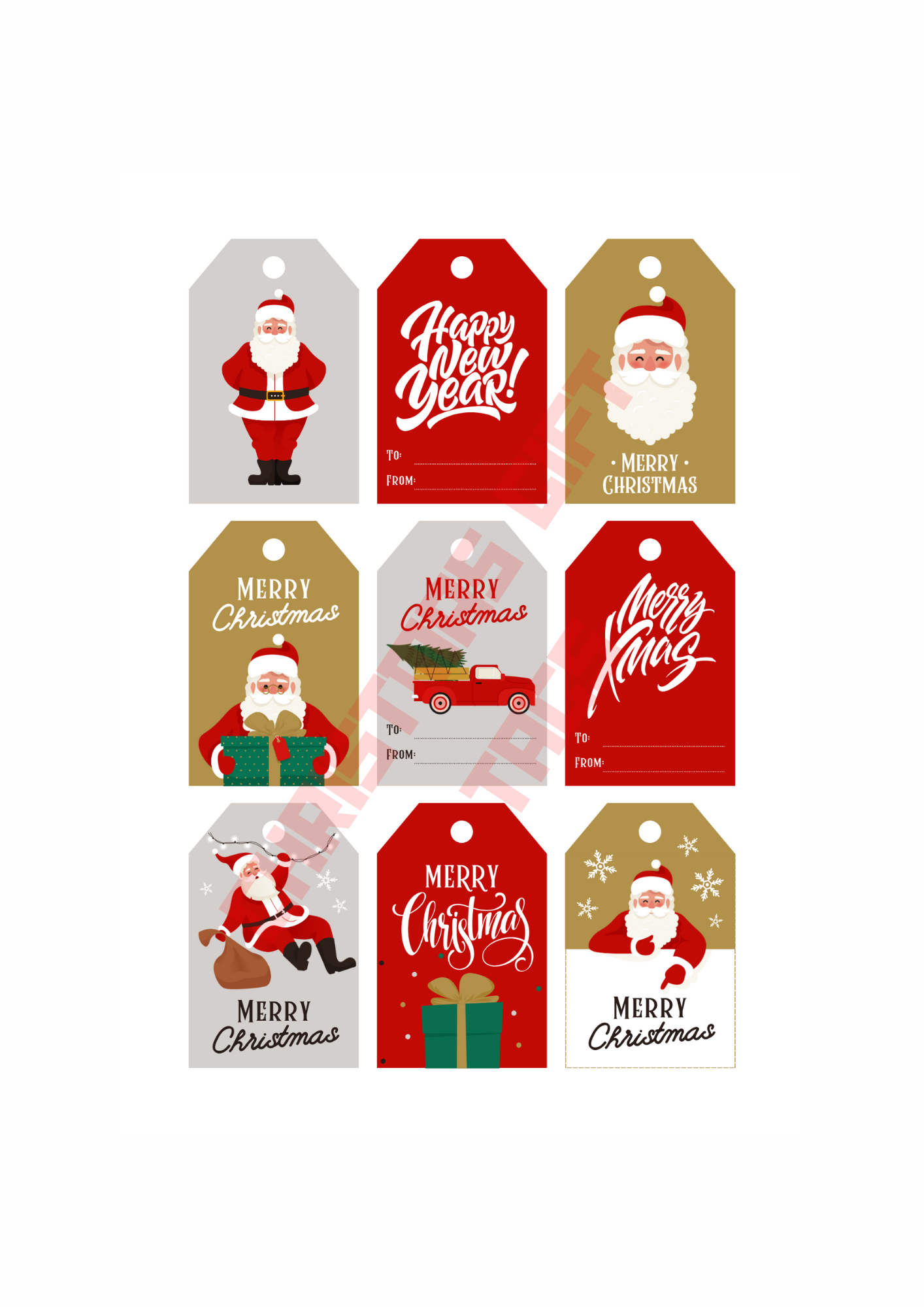 Embrace the Holidays with Our Pack of 10 Christmas Gift Tags - Spread Joy and Personalized Charm