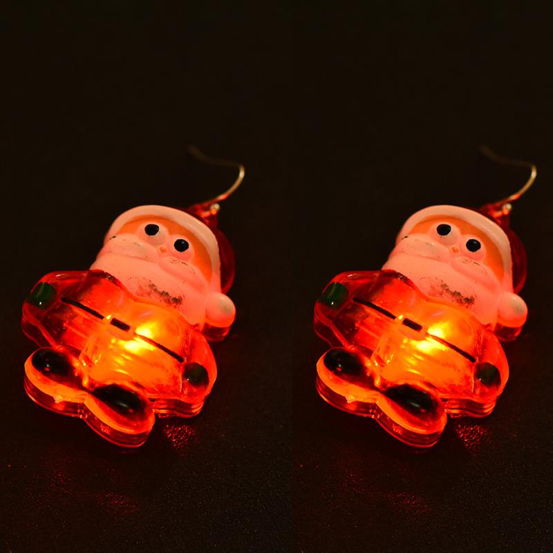 Snowman LED glowing Christmas earrings