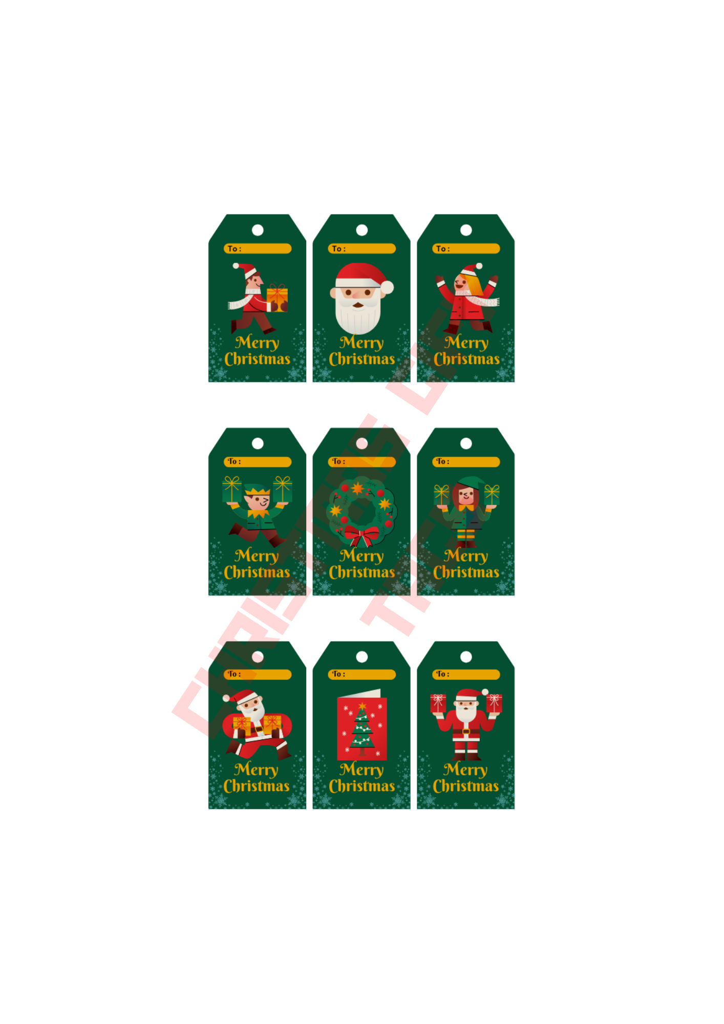 Embrace the Holidays with Our Pack of 10 Christmas Gift Tags - Spread Joy and Personalized Charm