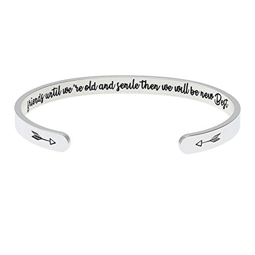 Friend Gifts for Women Funny Small Gifts for Women Best Friend Birthday Female Friendship Gifts for Women Friends Bestie BFF Sister Woman Her - Fun Hidden Message Bracelet