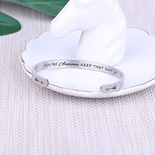 Friend Gifts for Women Funny Small Gifts for Women Best Friend Birthday Female Friendship Gifts for Women Friends Bestie BFF Sister Woman Her - Fun Hidden Message Bracelet