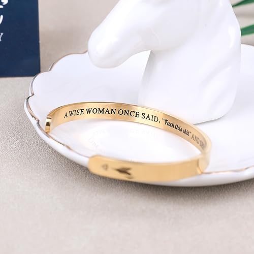 Friend Gifts for Women Funny Small Gifts for Women Best Friend Birthday Female Friendship Gifts for Women Friends Bestie BFF Sister Woman Her - Fun Hidden Message Bracelet