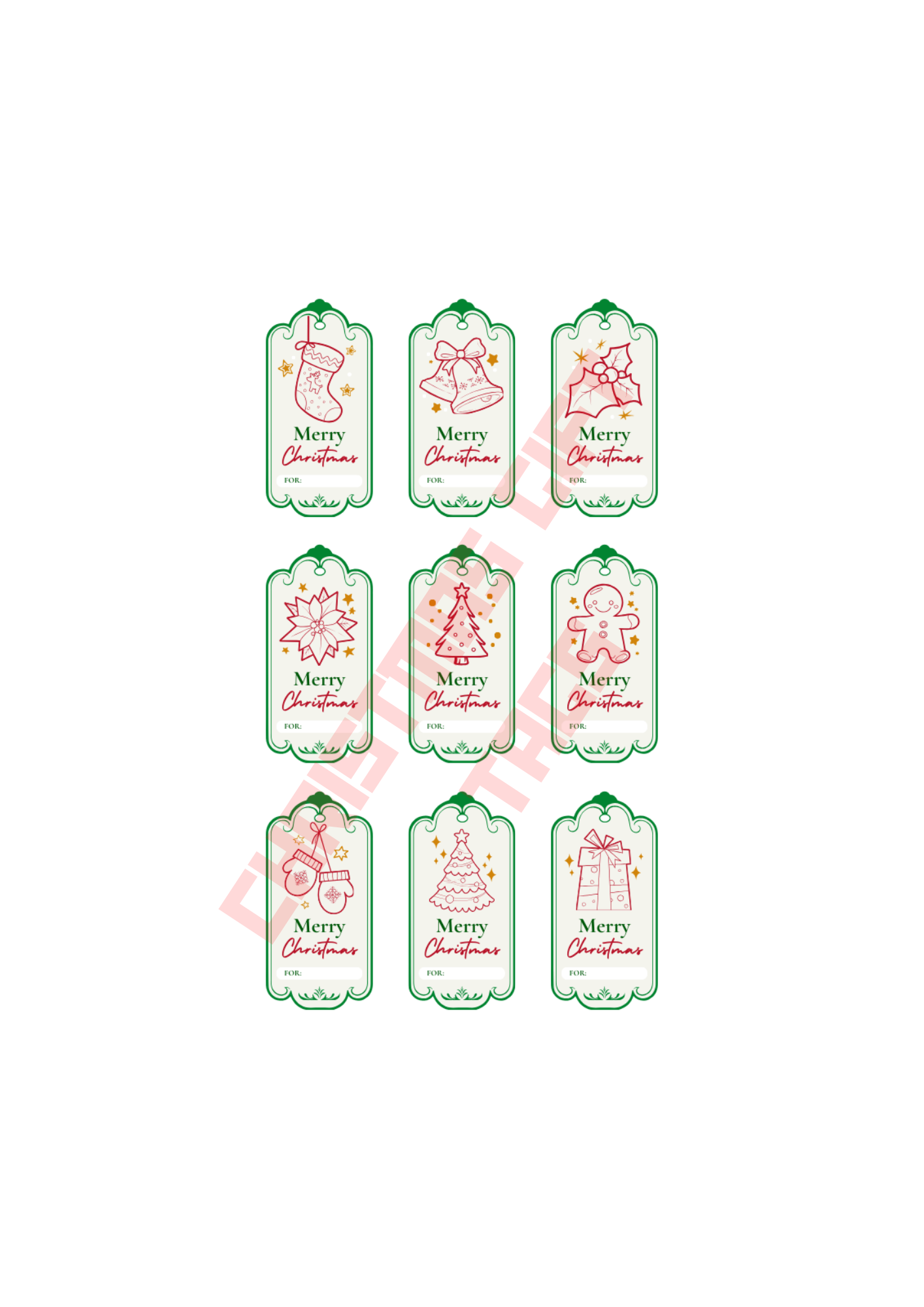 Embrace the Holidays with Our Pack of 10 Christmas Gift Tags - Spread Joy and Personalized Charm