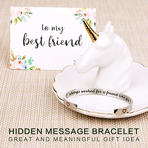 Friend Gifts for Women Funny Small Gifts for Women Best Friend Birthday Female Friendship Gifts for Women Friends Bestie BFF Sister Woman Her - Fun Hidden Message Bracelet