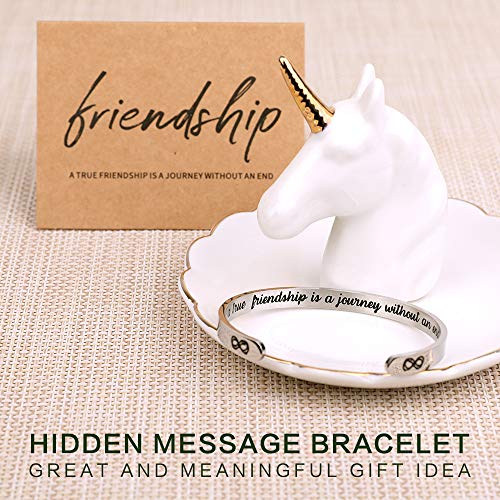 Friend Gifts for Women Funny Small Gifts for Women Best Friend Birthday Female Friendship Gifts for Women Friends Bestie BFF Sister Woman Her - Fun Hidden Message Bracelet