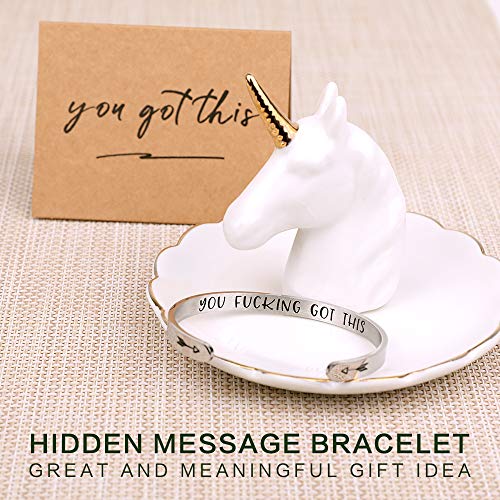 Friend Gifts for Women Funny Small Gifts for Women Best Friend Birthday Female Friendship Gifts for Women Friends Bestie BFF Sister Woman Her - Fun Hidden Message Bracelet