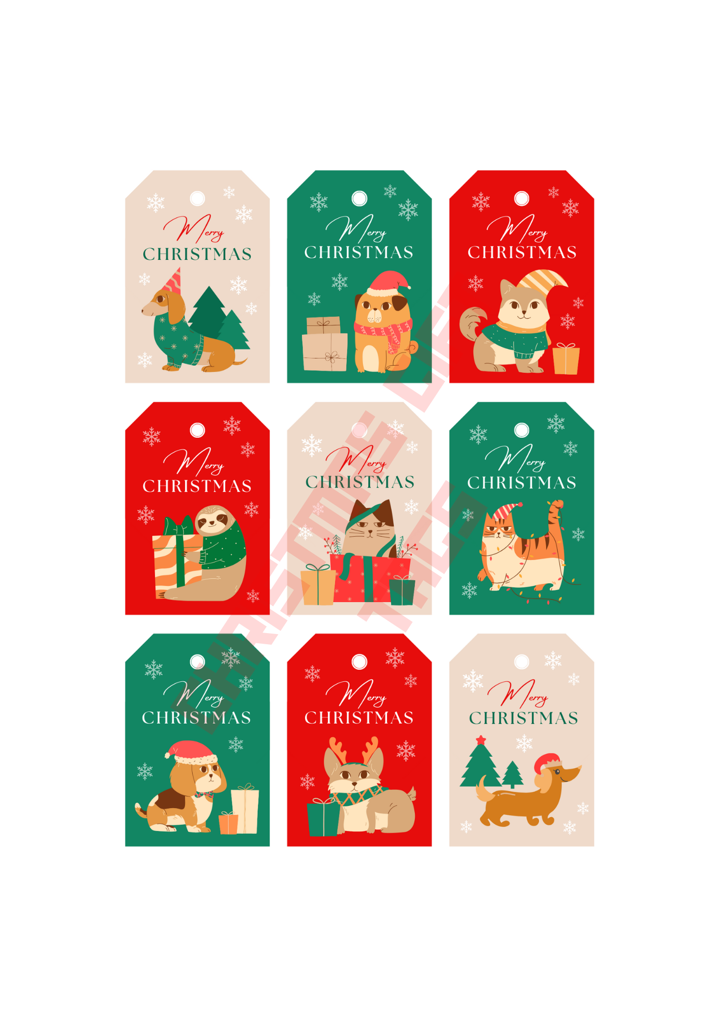 Embrace the Holidays with Our Pack of 10 Christmas Gift Tags - Spread Joy and Personalized Charm