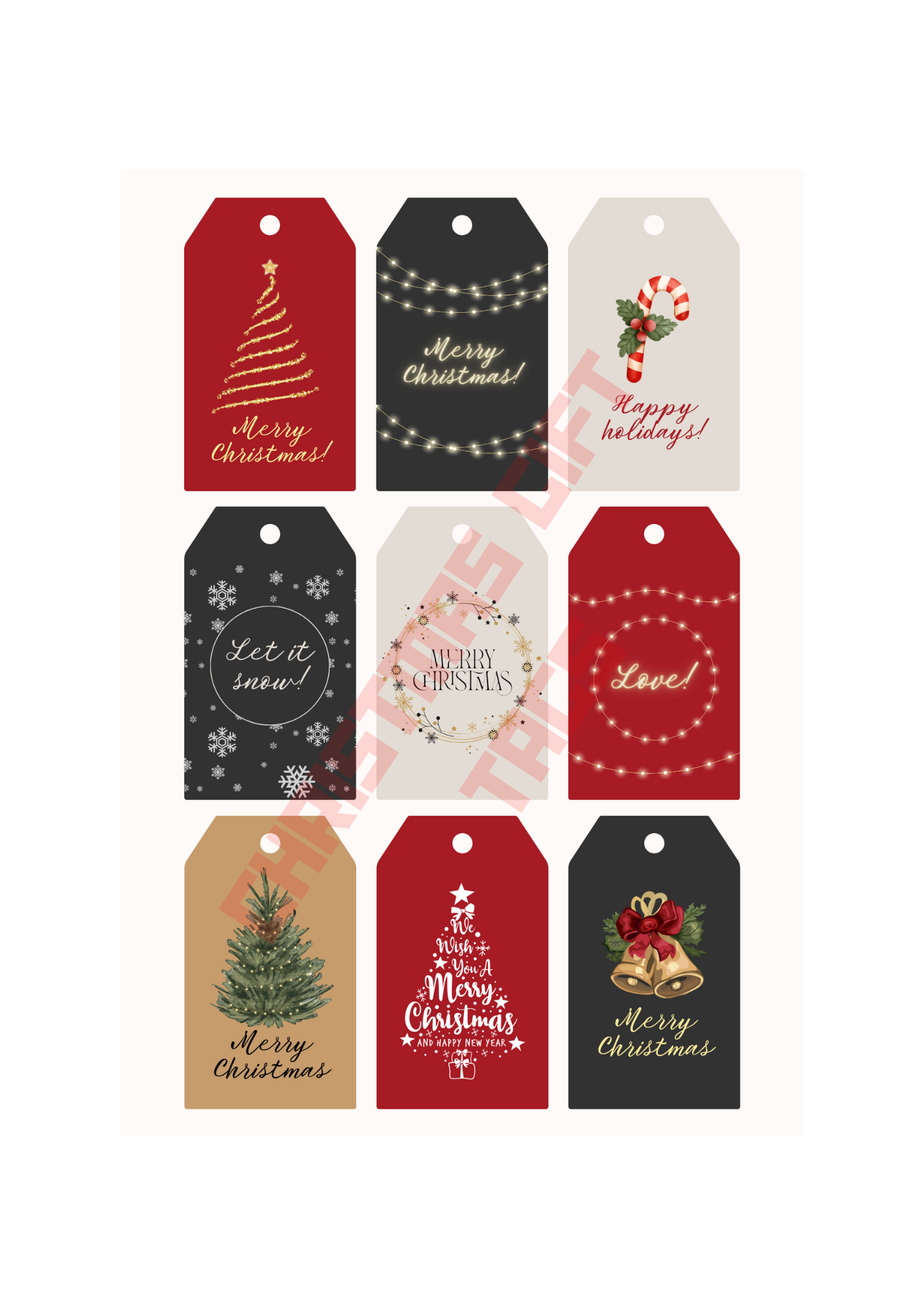 Embrace the Holidays with Our Pack of 10 Christmas Gift Tags - Spread Joy and Personalized Charm