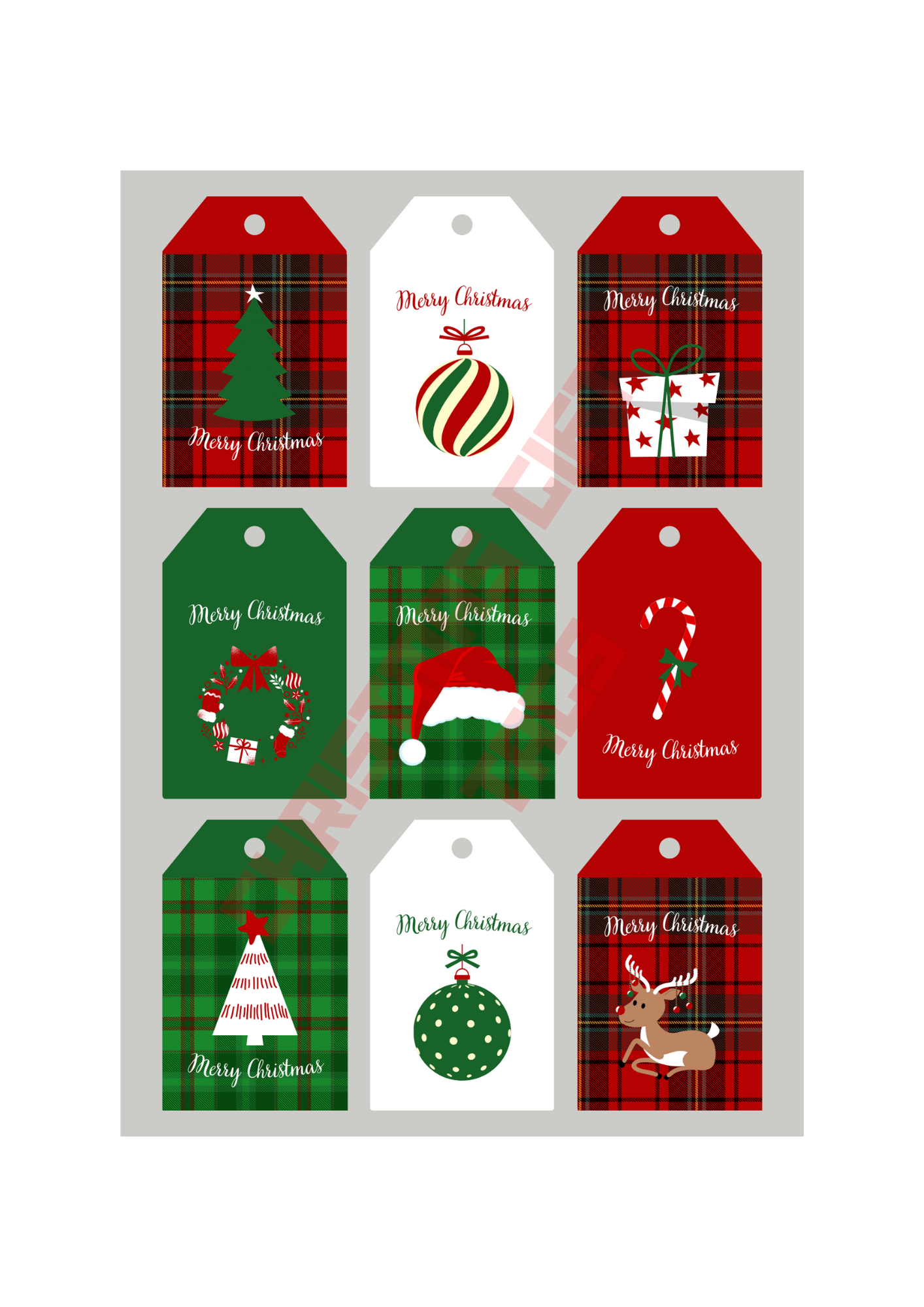 Embrace the Holidays with Our Pack of 10 Christmas Gift Tags - Spread Joy and Personalized Charm