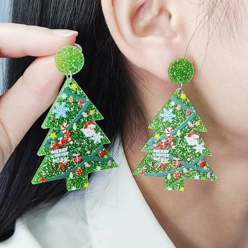 New Christmas Five-pointed Star Personalized Ear Jewelry Female