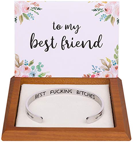 Friend Gifts for Women Funny Small Gifts for Women Best Friend Birthday Female Friendship Gifts for Women Friends Bestie BFF Sister Woman Her - Fun Hidden Message Bracelet