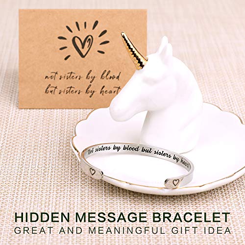 Friend Gifts for Women Funny Small Gifts for Women Best Friend Birthday Female Friendship Gifts for Women Friends Bestie BFF Sister Woman Her - Fun Hidden Message Bracelet