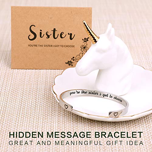 Friend Gifts for Women Funny Small Gifts for Women Best Friend Birthday Female Friendship Gifts for Women Friends Bestie BFF Sister Woman Her - Fun Hidden Message Bracelet